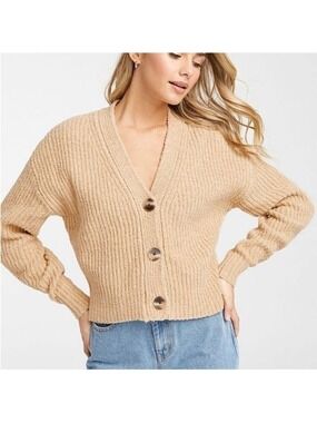 Frank & Oak Cotton Knit Button Front Cardigan Sweater Size Medium